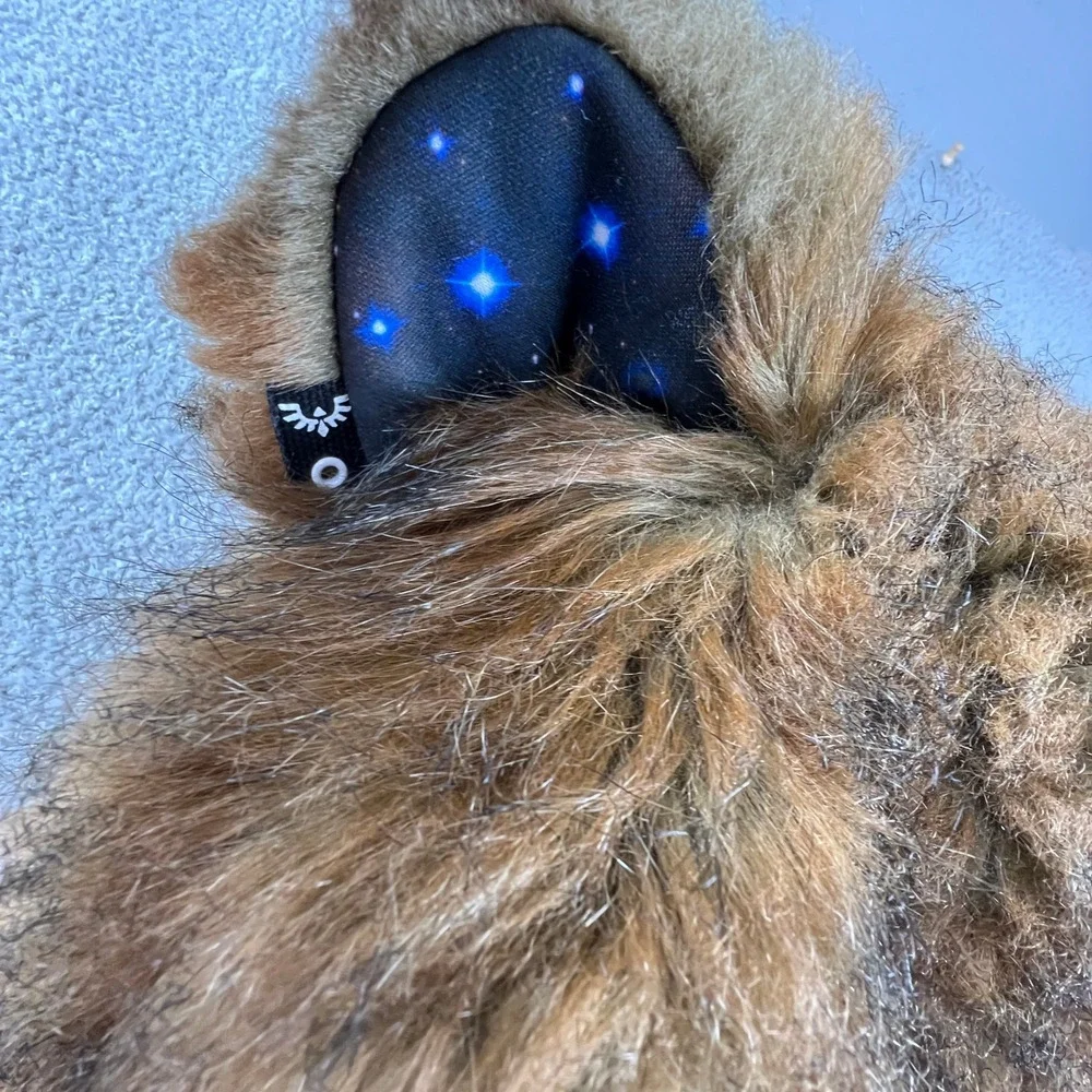 SpiritHoods Grizzly Bear Galaxy Collector Edition Faux Fur Hood Scarf Brown Rave - Picture 7 of 16